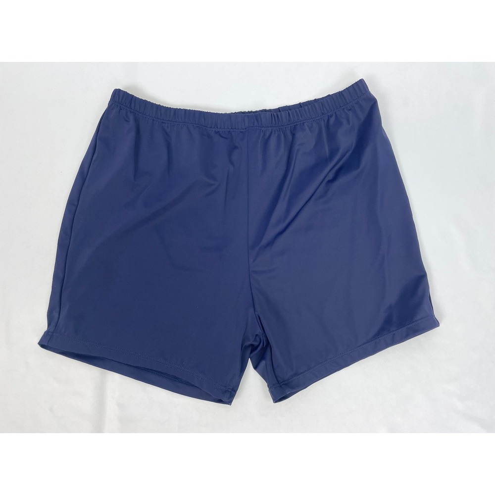 Swim 365 Women Size 20 Blue Shorts Elastic Waist 4.5" Inseam